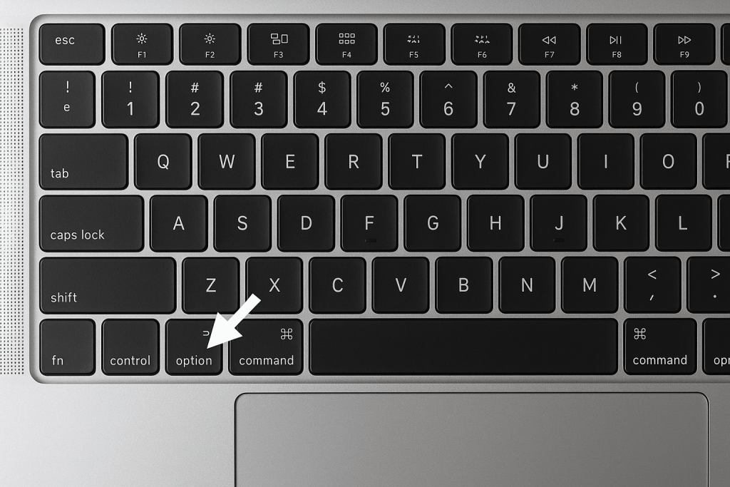 Où se trouve la touche Option sur Mac ?