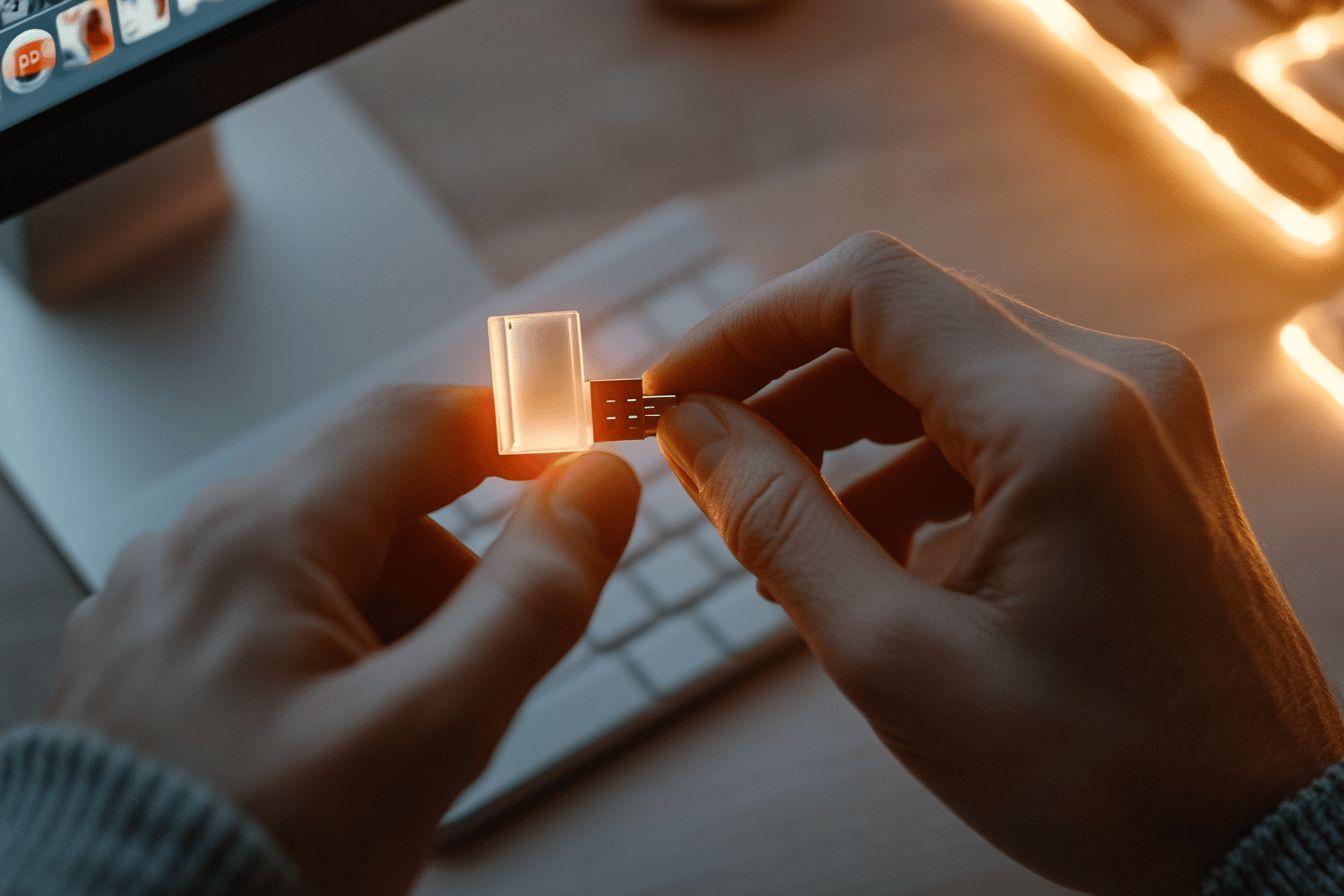 Comment mettre des photos sur une clé usb ?