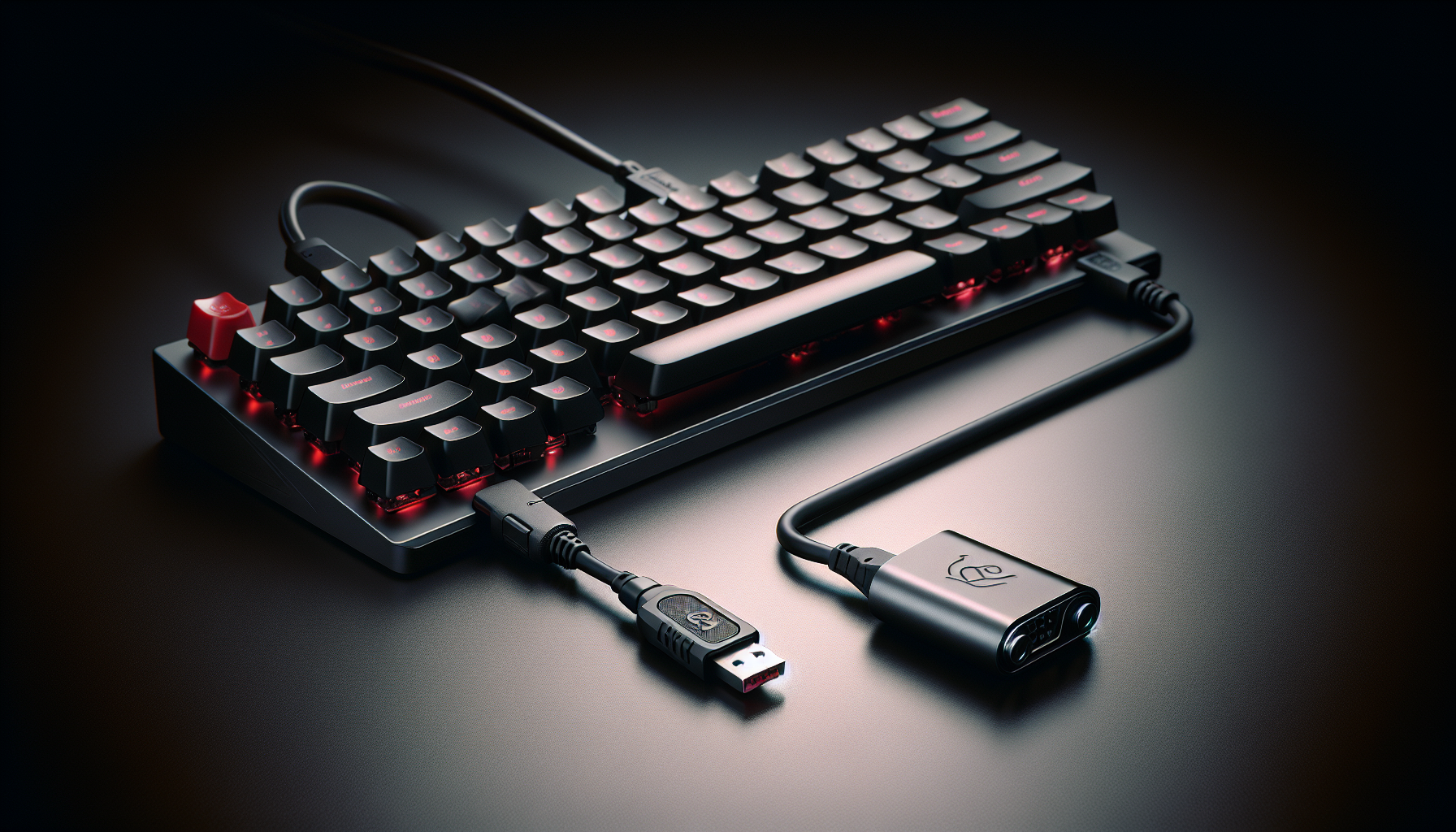 sur un clavier cherry utiliser un adapter logitech